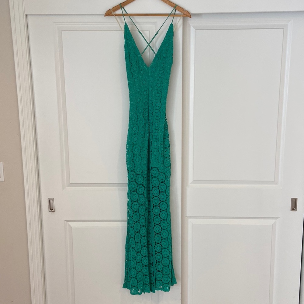 Crochet body con maxi dress
